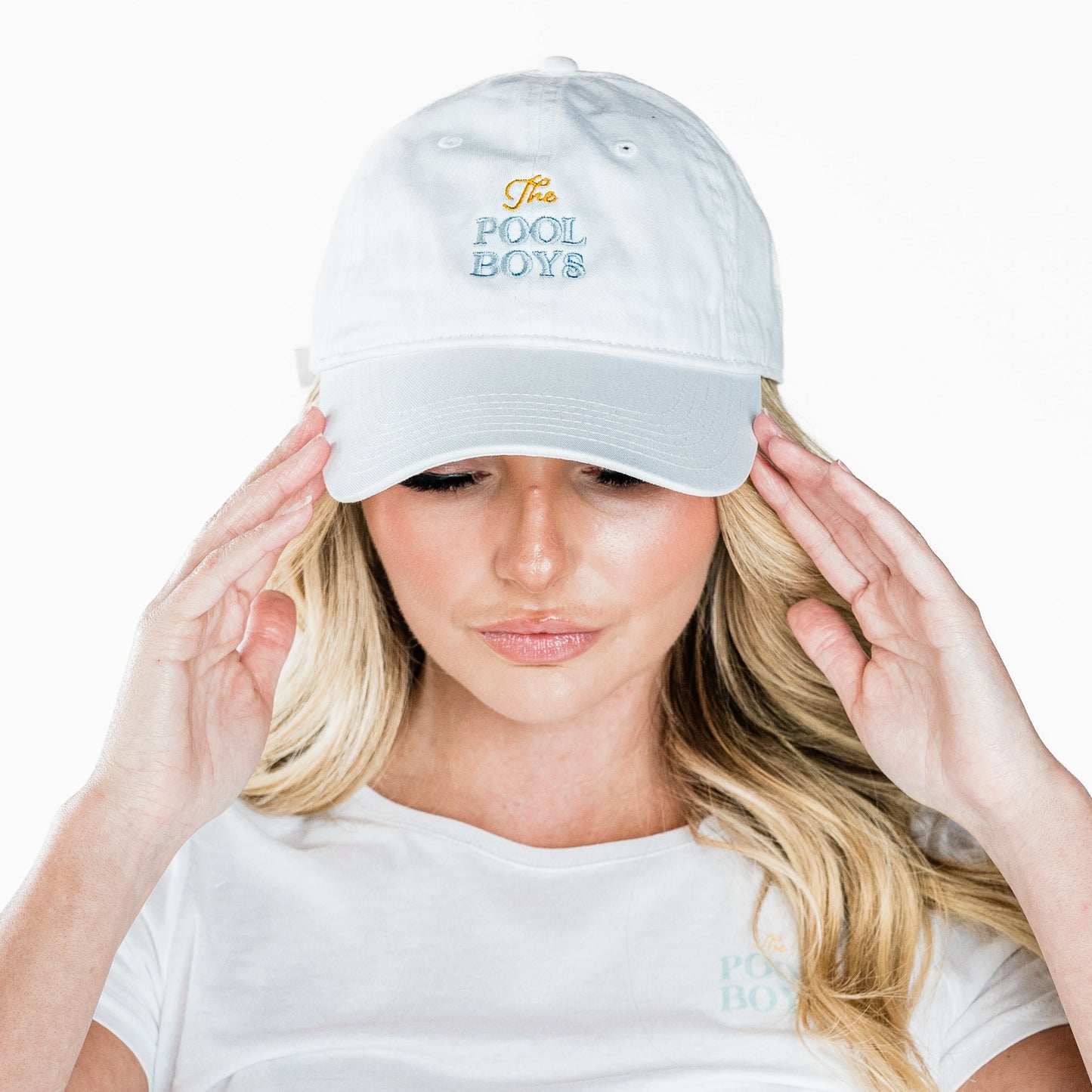 The Pool Boys Dad Hat - White